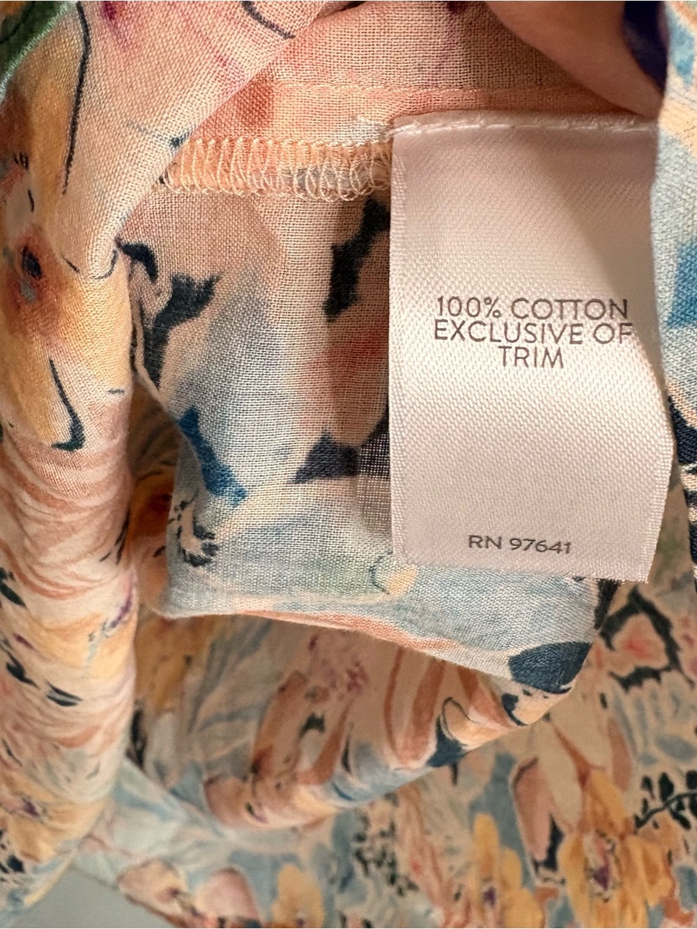 J. Jill Floral All Cotton Peasant Blouse. Great for early Fall. Size M Tall - Picture 8 of 9